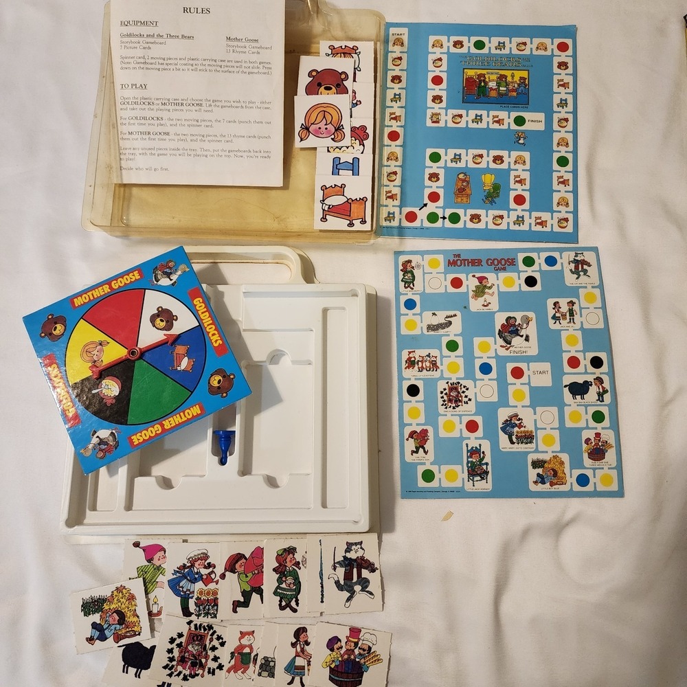 Goldilocks/Mother Goose Home N Away Board Game Cadco. Complete.‎ EUC